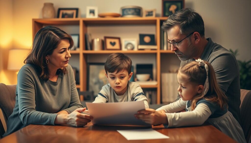 family discussing money family discussing money