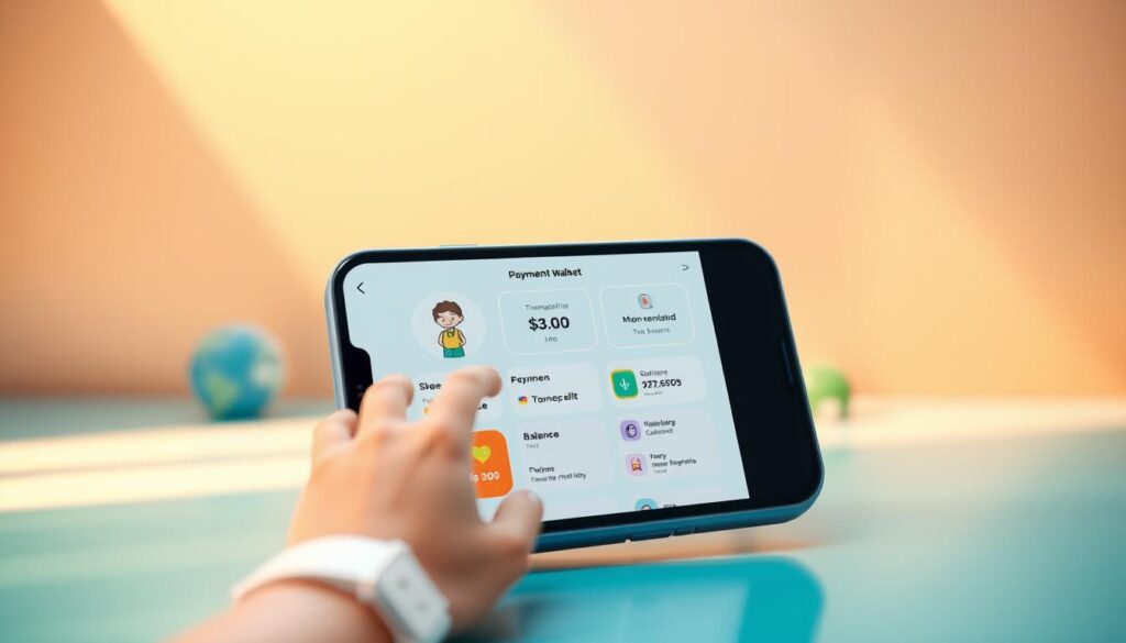 mobile payments for kids digital wallet process