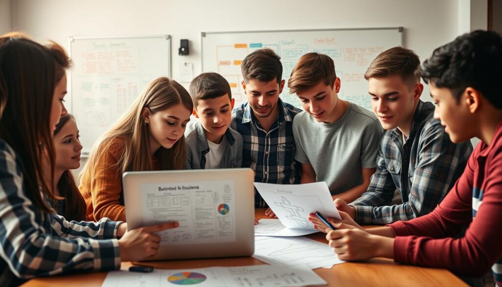 young business owners planning