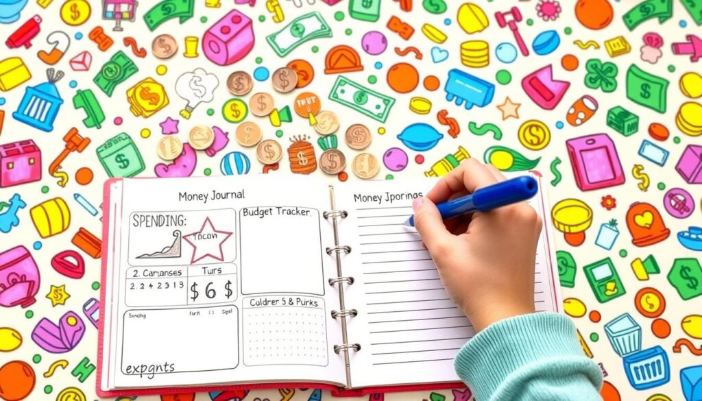 money journal for kids tracking expenses